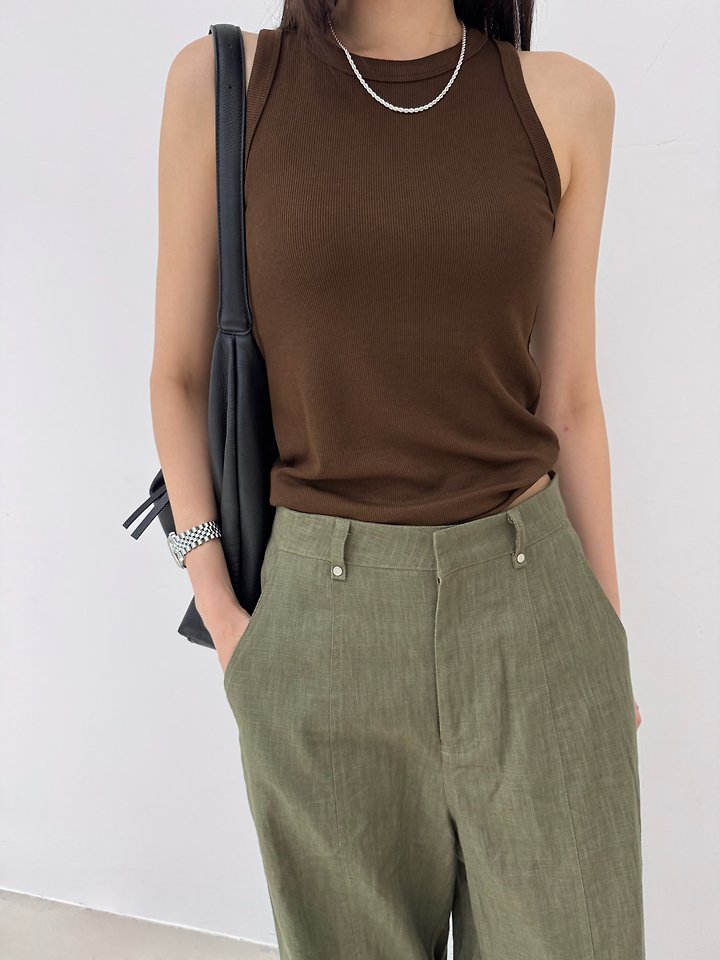 Neroli36 - Korean Women Fashion - #womensfashion - Halter Sleeveless Top - 5