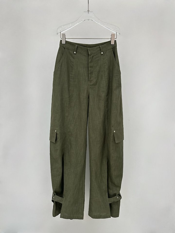 Neroli36 - Korean Women Fashion - #womensfashion - Linen Cargo Pants - 2