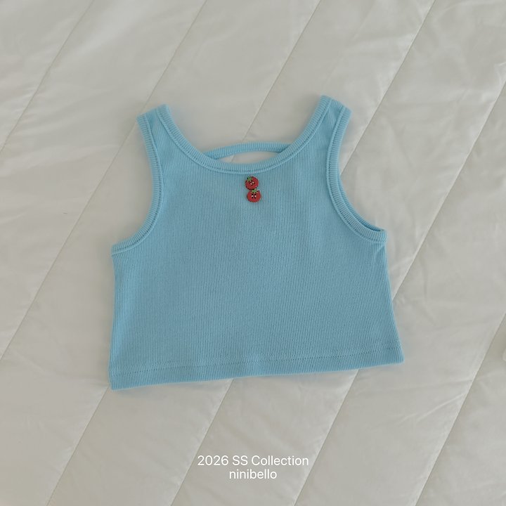 Ninibello - Korean Baby Fashion - #babyboutique - (BEBE) Tomato Button Sleeveless Top - 3