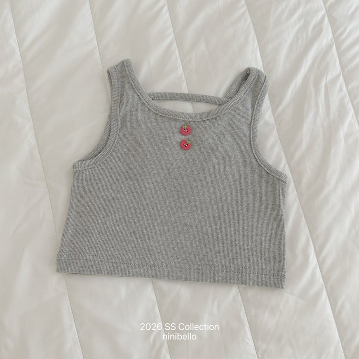Ninibello - Korean Baby Fashion - #babyboutique - (BEBE) Tomato Button Sleeveless Top - 4
