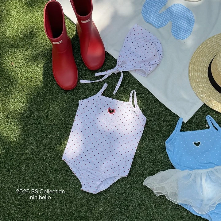 Ninibello - Korean Baby Fashion - #babyboutiqueclothing - Candy Dot Swimwear (Bonnet Set) - 12