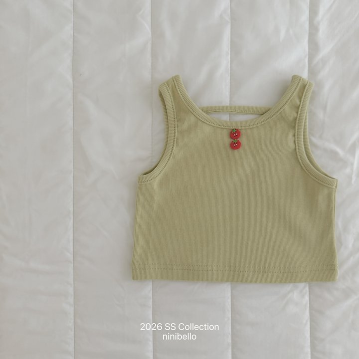 Ninibello - Korean Baby Fashion - #babyfashion - (BEBE) Tomato Button Sleeveless Top - 6