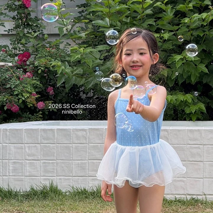 Ninibello - Korean Baby Fashion - #babygirlfashion - Candy Dot Swimwear (Bonnet Set)