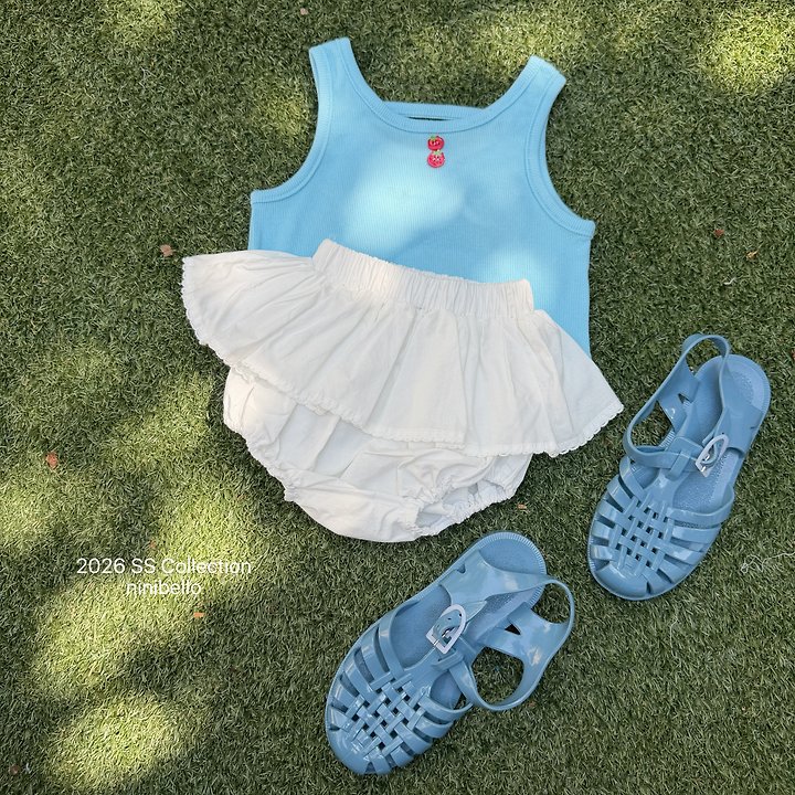 Ninibello - Korean Baby Fashion - #babylifestyle - (BEBE) Tomato Button Sleeveless Top - 9