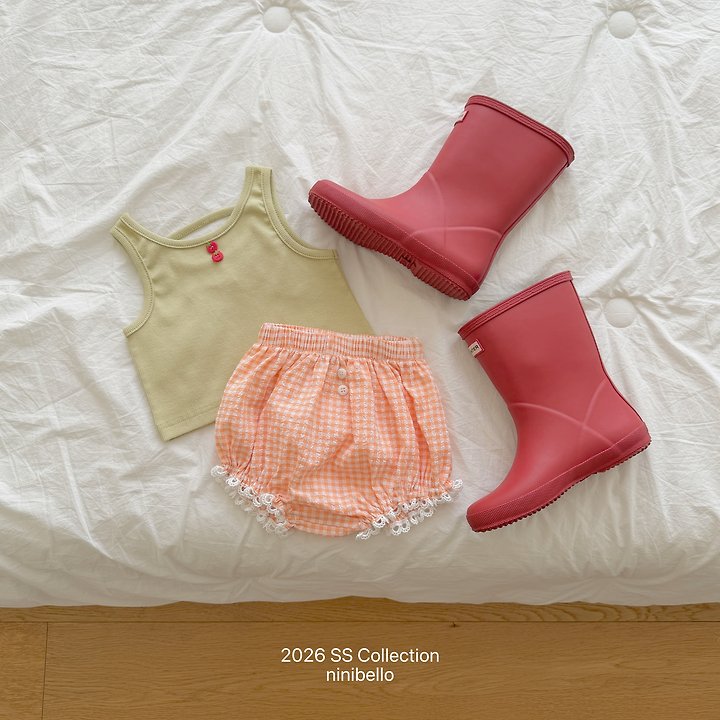 Ninibello - Korean Baby Fashion - #babyootd - (BEBE) Tomato Button Sleeveless Top - 11