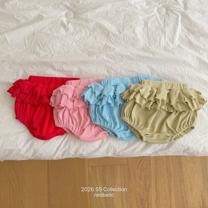 Ninibello - Korean Baby Fashion - #babyootd - (BEBE) Pepe Frill Bloomers - 6