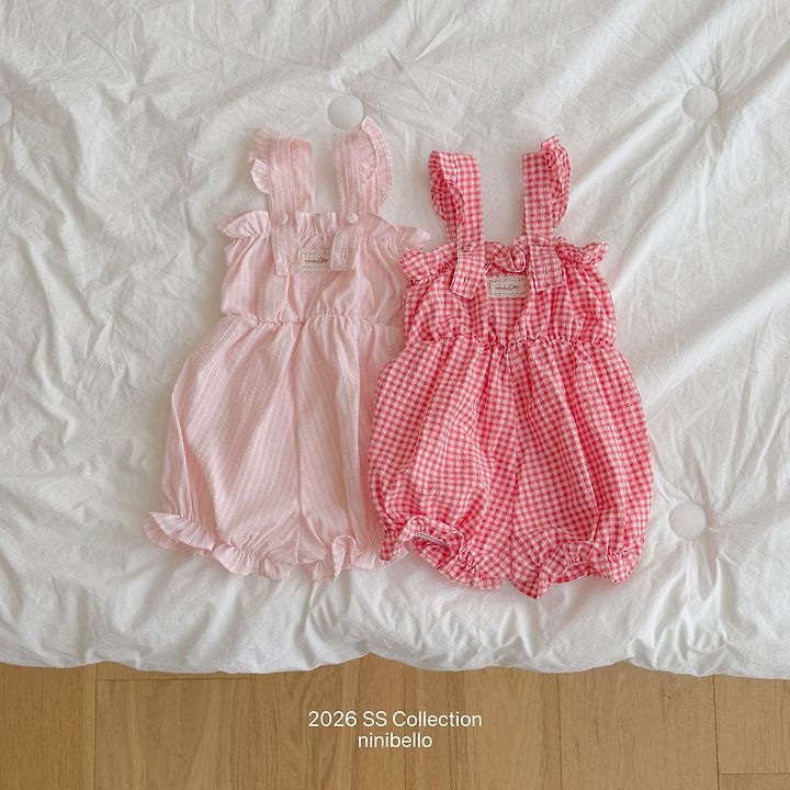 Ninibello - Korean Baby Fashion - #babyoutfit - (BEBE) Picnic Overall Suit