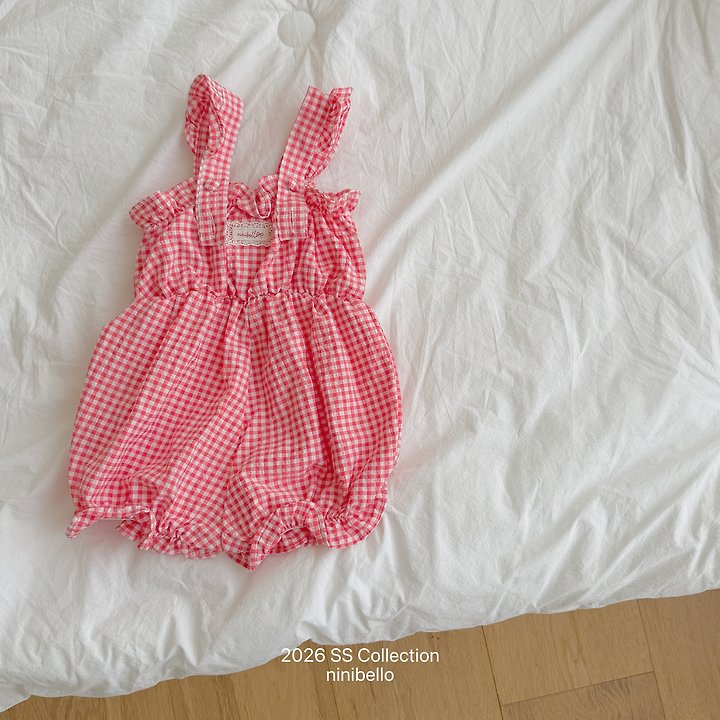 Ninibello - Korean Baby Fashion - #onlinebabyboutique - (BEBE) Picnic Overall Suit - 4