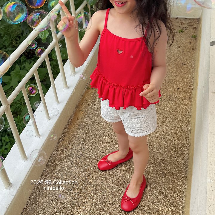 Ninibello - Korean Children Fashion - #Kfashion4kids - Joy Heart Punching Sleeveless Top - 6