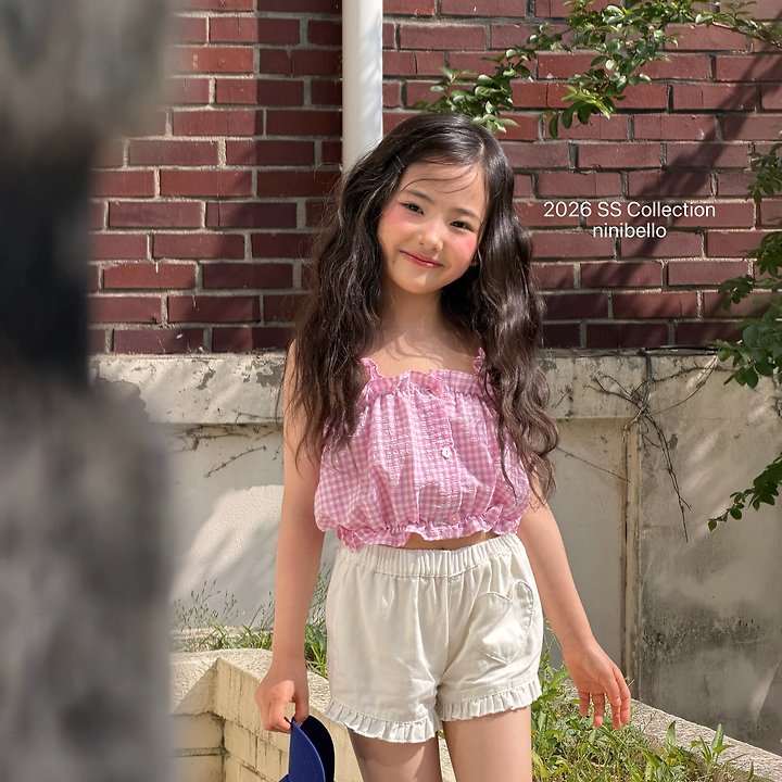 Ninibello - Korean Children Fashion - #kidsshorts - Heart Frill Denim Pants - 6