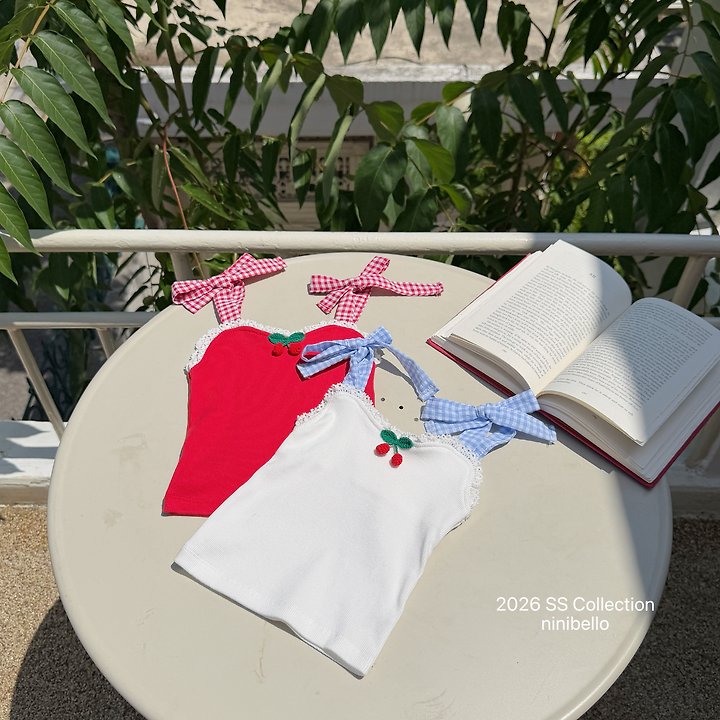 Ninibello - Korean Children Fashion - #kidzfashiontrend - Cherry Bonbon Sleeveless Top