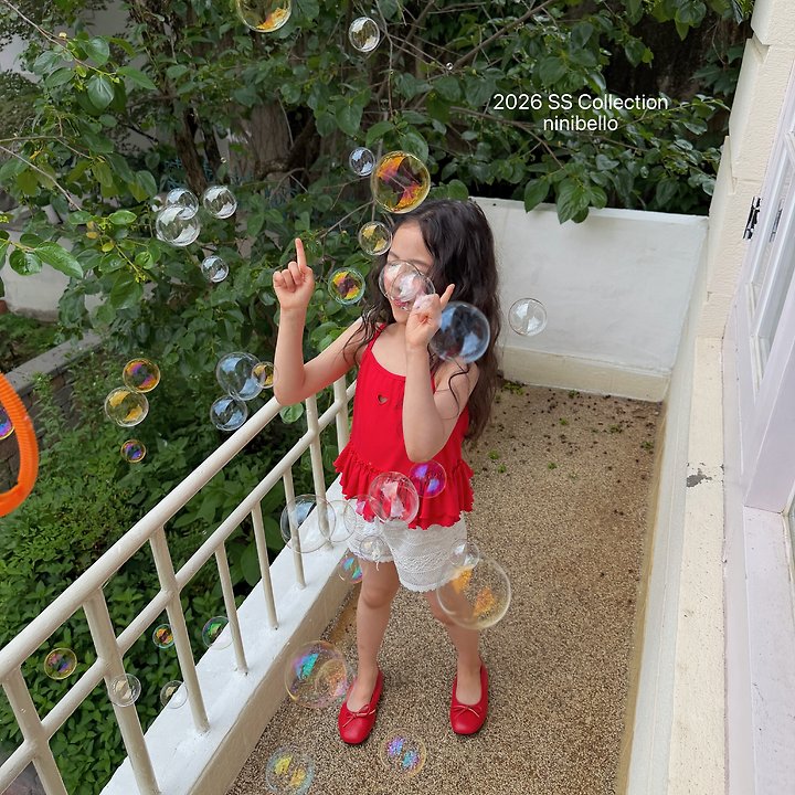 Ninibello - Korean Children Fashion - #littlefashionista - Joy Heart Punching Sleeveless Top - 7