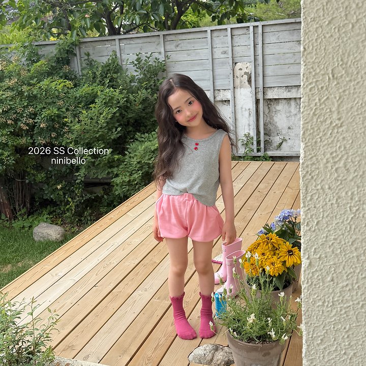 Ninibello - Korean Children Fashion - #minifashionista - Tomato Button Sleeveless Tee - 10
