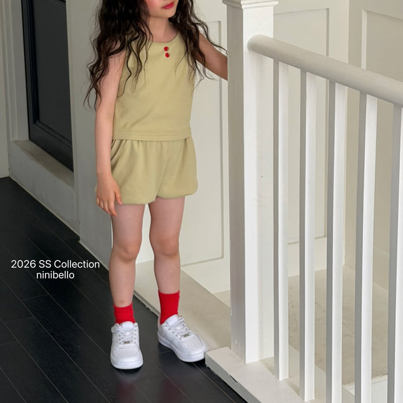 Ninibello - Korean Children Fashion - #todddlerfashion - Tomato Button Sleeveless Tee - 12