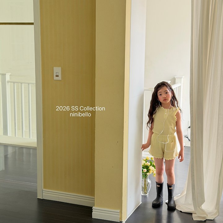 Ninibello - Korean Children Fashion - #toddlerclothing - Romy Frill Sleeveless Tee - 11