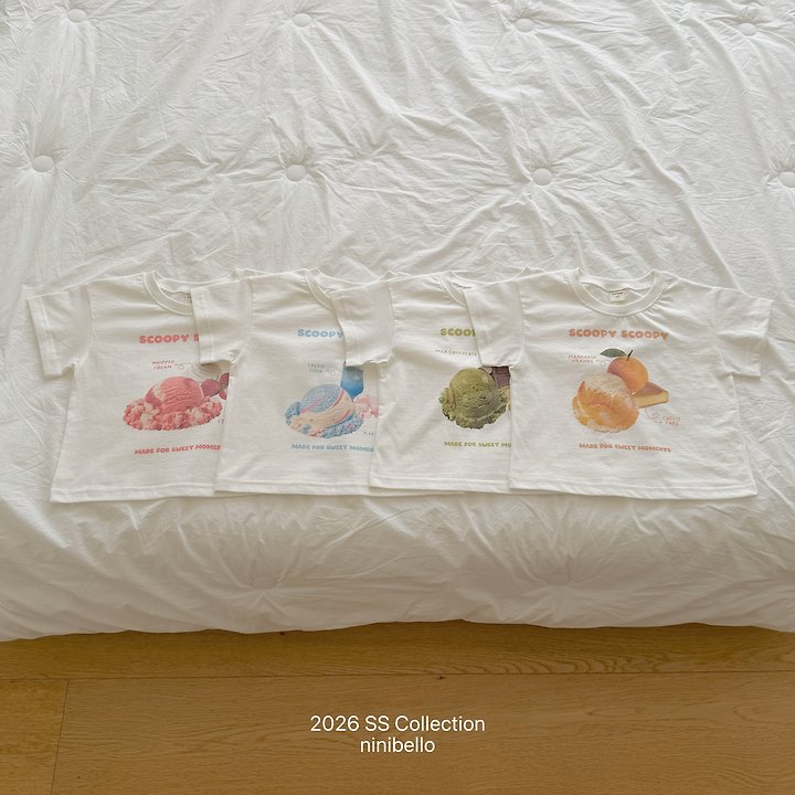 Ninibello - Korean Women Fashion - #thelittlethings - Scoop Scoop Short Sleeve Tee (with Mom)