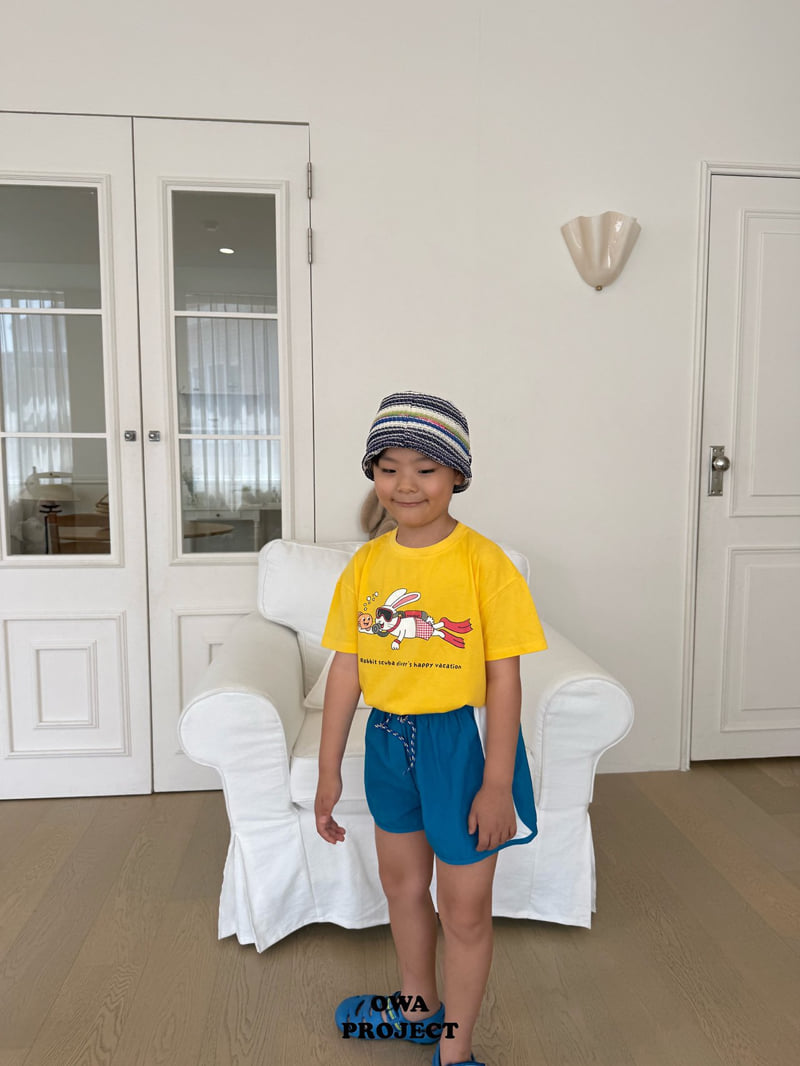 O Wa - Korean Children Fashion - #minifashionista - Scuba Rabbit Tee - 8
