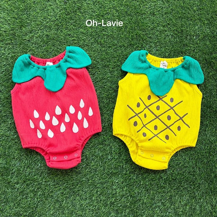 Oh lavie - Korean Baby Fashion - #babyboutiqueclothing - Fruits Baby Suit - 2