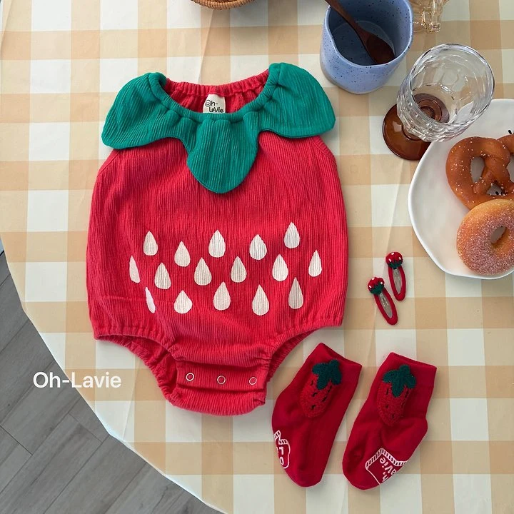 Oh lavie - Korean Baby Fashion - #babyfever - Fruits Baby Suit - 5