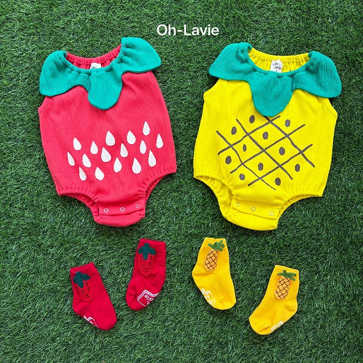 Oh lavie - Korean Baby Fashion - #babylifestyle - Fruits Baby Suit - 7