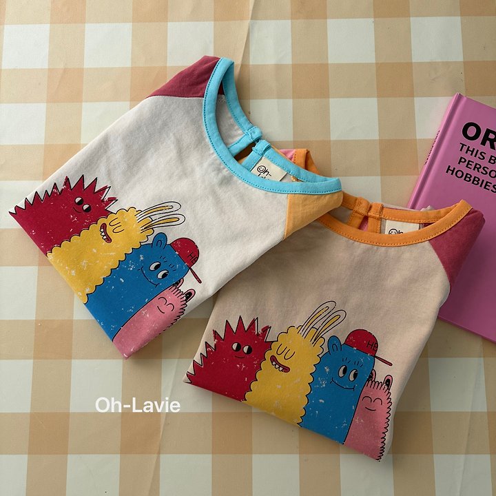 Oh lavie - Korean Baby Fashion - #babyoninstagram - Monster Raglan Baby Suit - 7