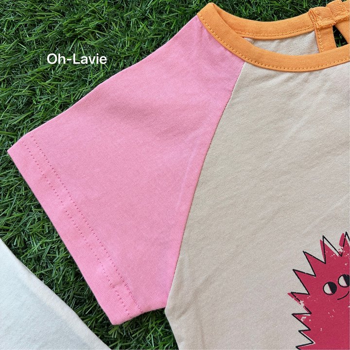 Oh lavie - Korean Baby Fashion - #babyoutfit - Monster Raglan Baby Suit - 9