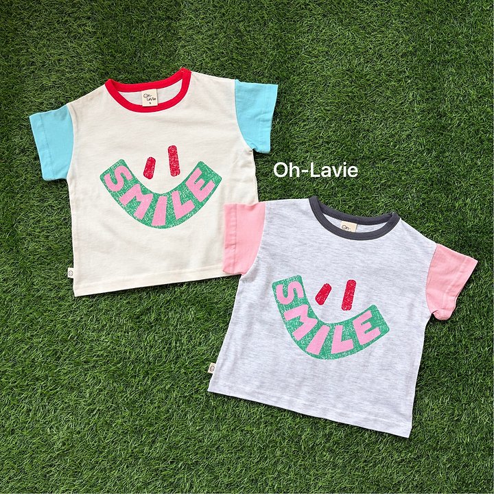 Oh lavie - Korean Children Fashion - #Kfashion4kids - Smile Short Sleeve Tee