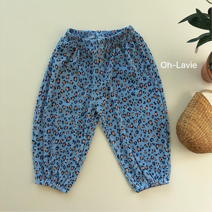 Oh lavie - Korean Children Fashion - #childofig - Leopard Pleats Jogger Pants - 3