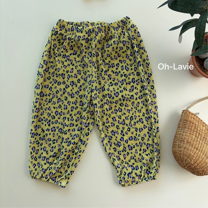 Oh lavie - Korean Children Fashion - #childofig - Leopard Pleats Jogger Pants - 4