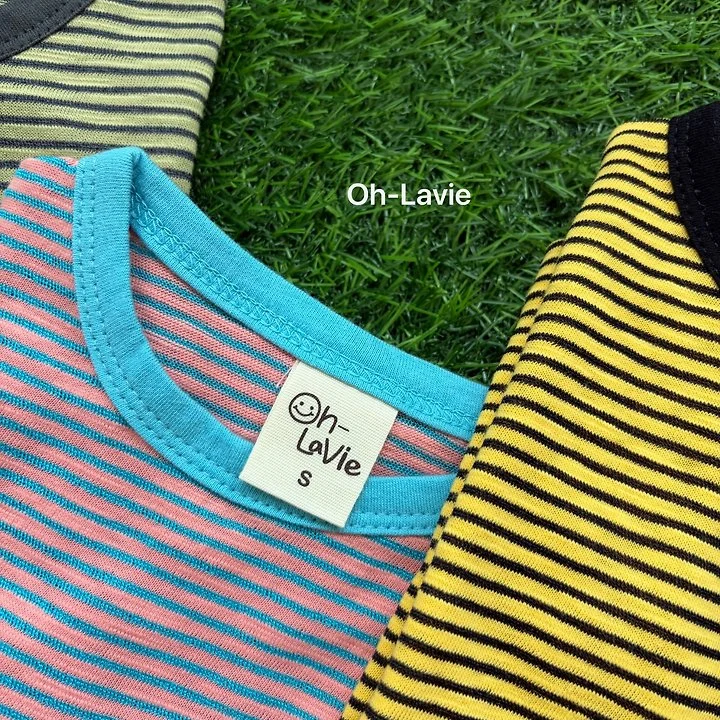 Oh lavie - Korean Children Fashion - #childofig - Mini Striped Short Sleeve Tee - 12