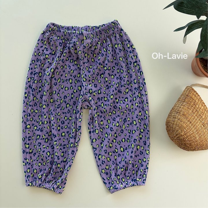 Oh lavie - Korean Children Fashion - #childrensboutique - Leopard Pleats Jogger Pants - 5