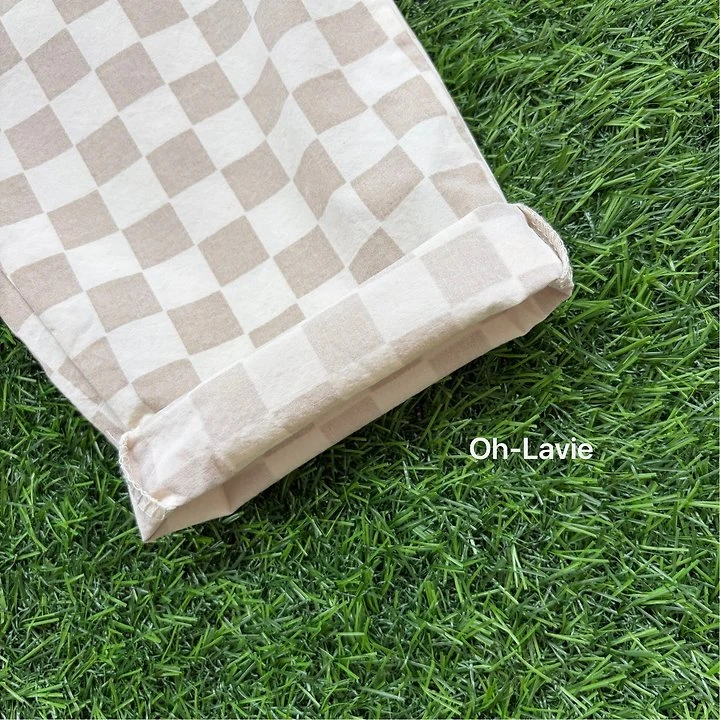 Oh lavie - Korean Children Fashion - #childrensboutique - Border Check Cotton Pants - 12