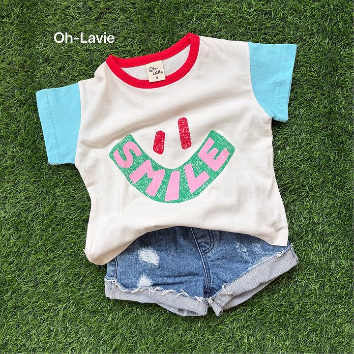 Oh lavie - Korean Children Fashion - #discoveringself - Smile Short Sleeve Tee - 12
