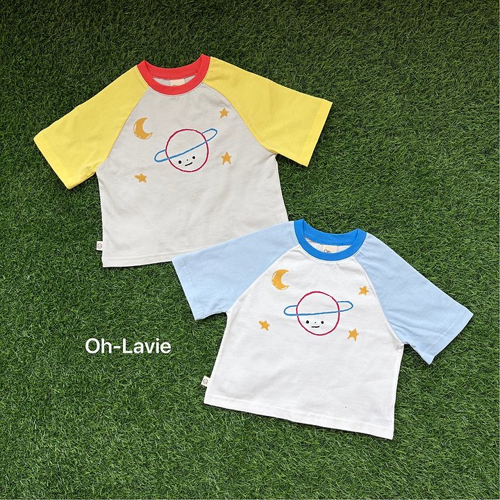 Oh lavie - Korean Children Fashion - #fashionkids - Space Star Raglan Tee