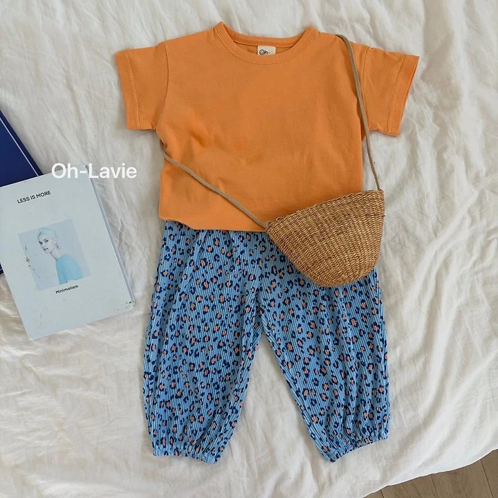 Oh lavie - Korean Children Fashion - #kidsshorts - Leopard Pleats Jogger Pants - 9