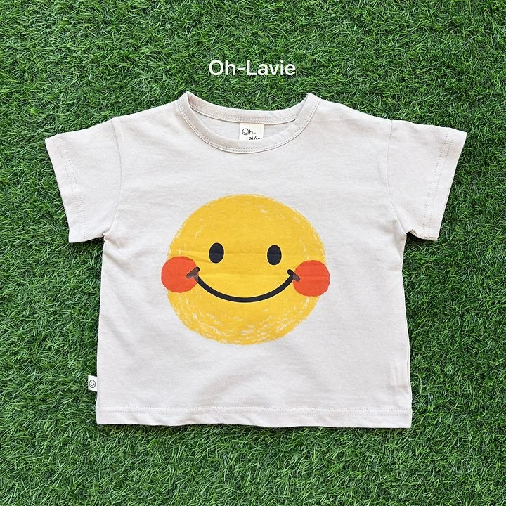 Oh lavie - Korean Children Fashion - #fashionkids - Smile Blush Short Sleeve Tee - 4