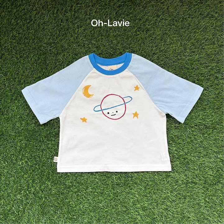 Oh lavie - Korean Children Fashion - #kidsshorts - Space Star Raglan Tee - 2