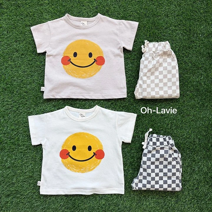 Oh lavie - Korean Children Fashion - #kidsstore - Smile Blush Short Sleeve Tee - 5