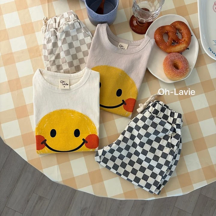 Oh lavie - Korean Children Fashion - #kidzfashiontrend - Smile Blush Short Sleeve Tee - 6
