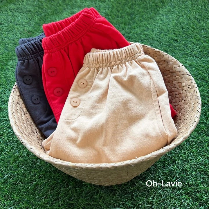 Oh lavie - Korean Children Fashion - #kidzfashiontrend - Button Shorts