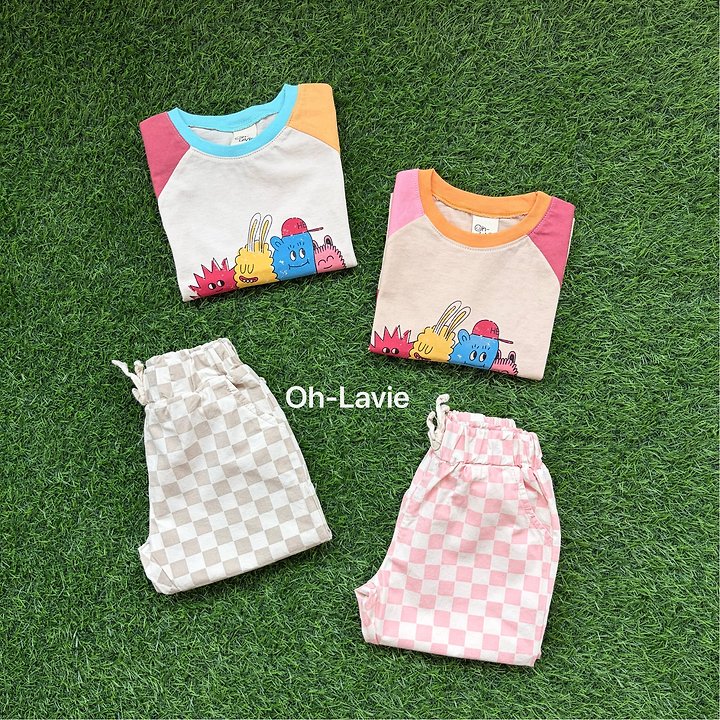 Oh lavie - Korean Children Fashion - #littlefashionista - Monster Raglan Tee - 7