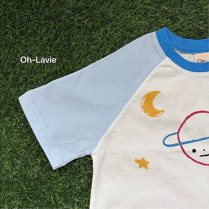 Oh lavie - Korean Children Fashion - #littlefashionista - Space Star Raglan Tee - 6