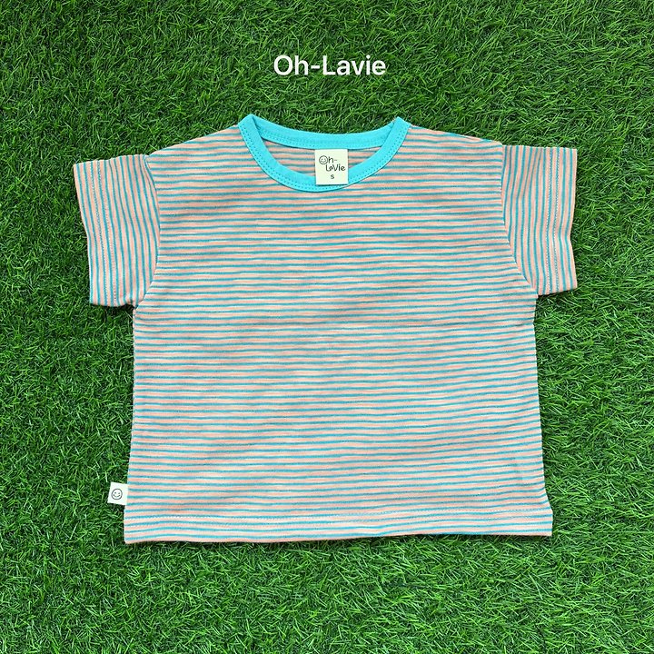 Oh lavie - Korean Children Fashion - #littlefashionista - Mini Striped Short Sleeve Tee - 5