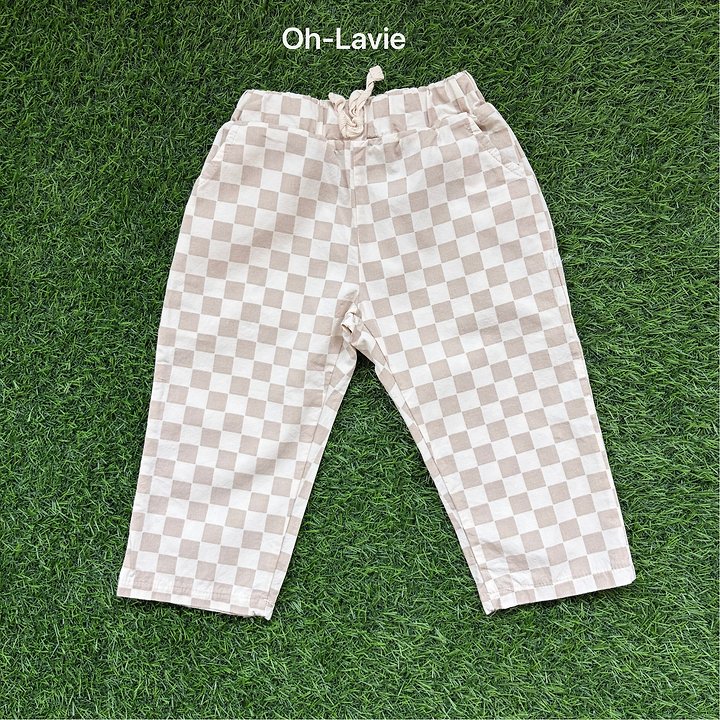 Oh lavie - Korean Children Fashion - #Kfashion4kids - Border Check Cotton Pants - 4
