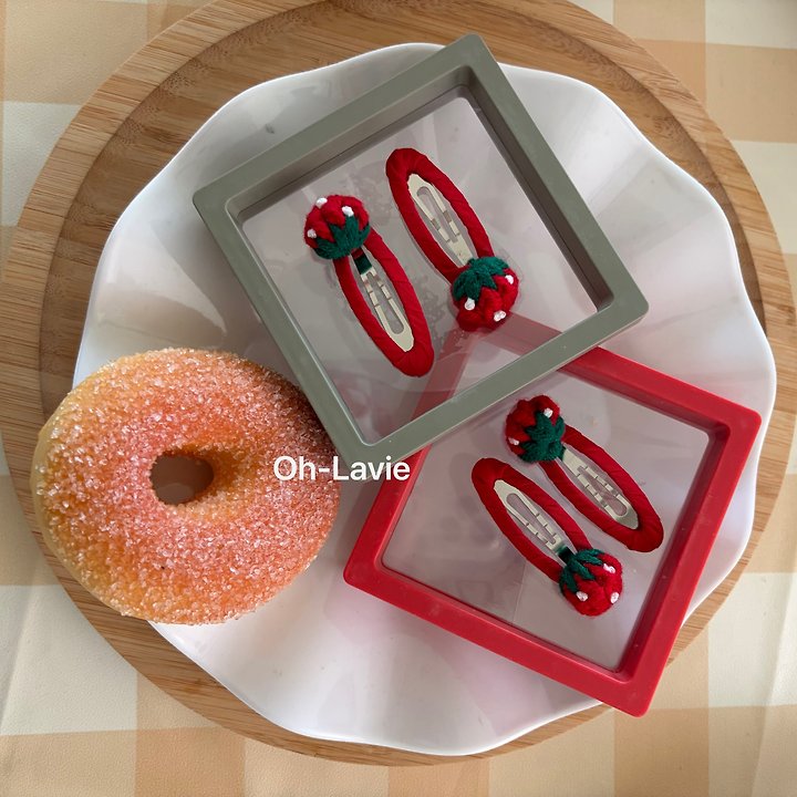 Oh lavie - Korean Children Fashion - #littlefashionista - Strawberry Snap Hairpin