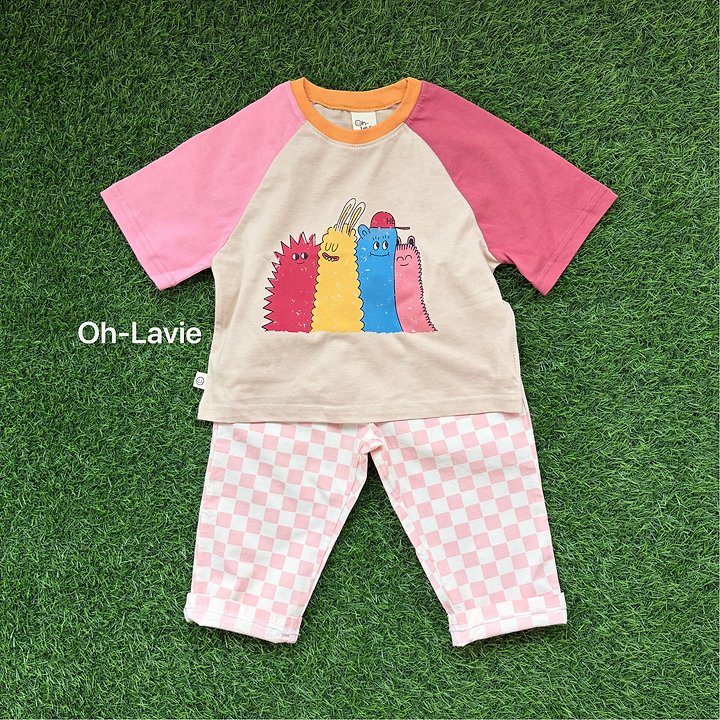 Oh lavie - Korean Children Fashion - #magicofchildhood - Monster Raglan Tee - 8