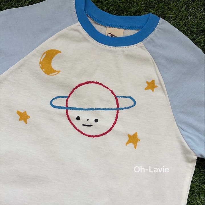 Oh lavie - Korean Children Fashion - #magicofchildhood - Space Star Raglan Tee - 7