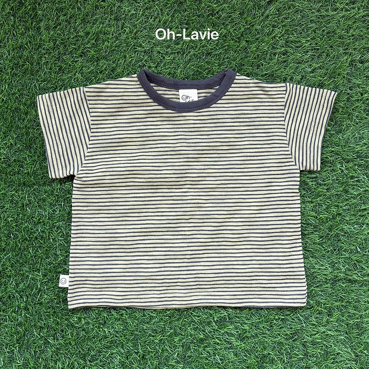 Oh lavie - Korean Children Fashion - #magicofchildhood - Mini Striped Short Sleeve Tee - 6