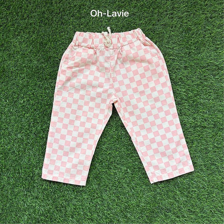 Oh lavie - Korean Children Fashion - #magicofchildhood - Border Check Cotton Pants - 5