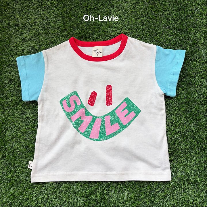 Oh lavie - Korean Children Fashion - #magicofchildhood - Smile Short Sleeve Tee - 3